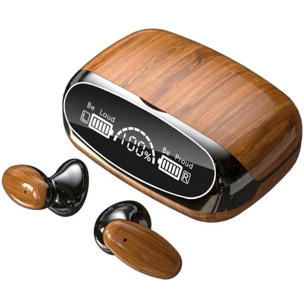 Écouteurs Bluetooth Bois Élégant