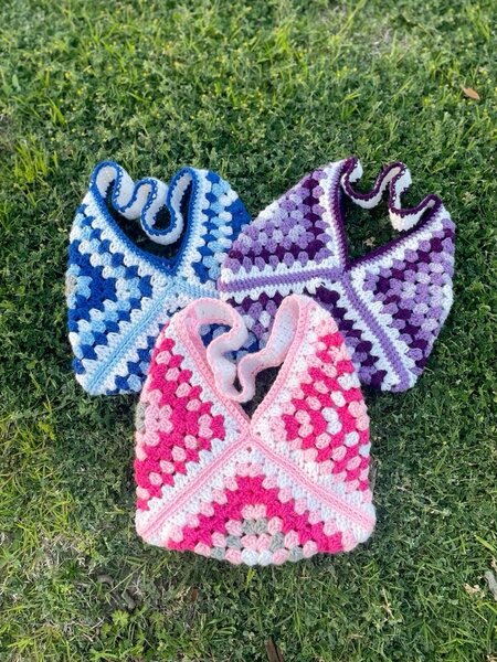 Sacs crochet granny faits main