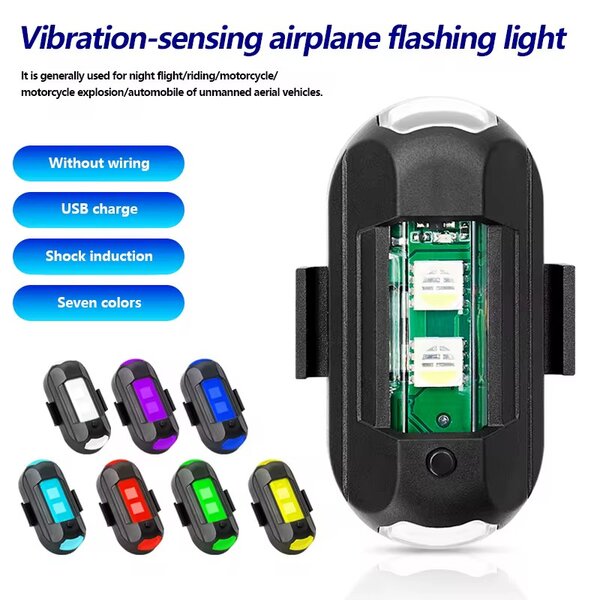 Lumière clignotante à détection de vibrations