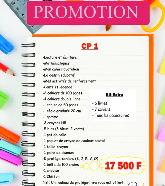 Kit Scolaire CP 1 - Cahiers Inclus