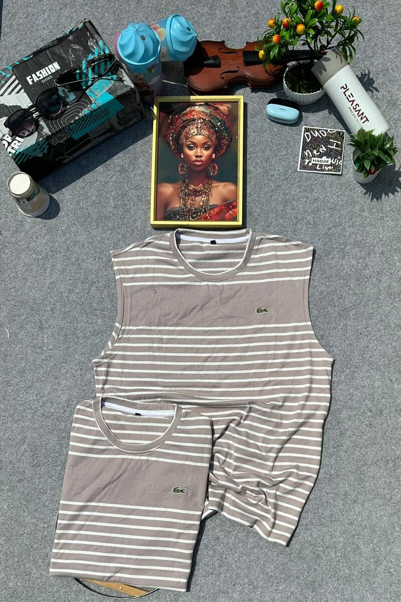 Débardeurs Rayés Homme Été