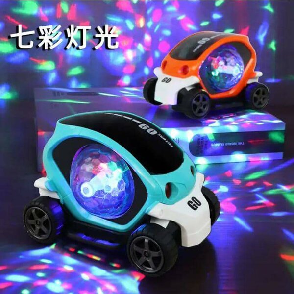 Voiture de cascade rotative à 360 degrés Bump and Go Toy ave