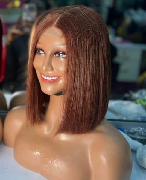 perruque de cheveux synthétiques longueur d'épaule