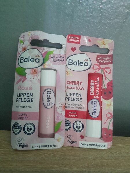 Baume à lèvres Balea Rosé et Cerise Vanille