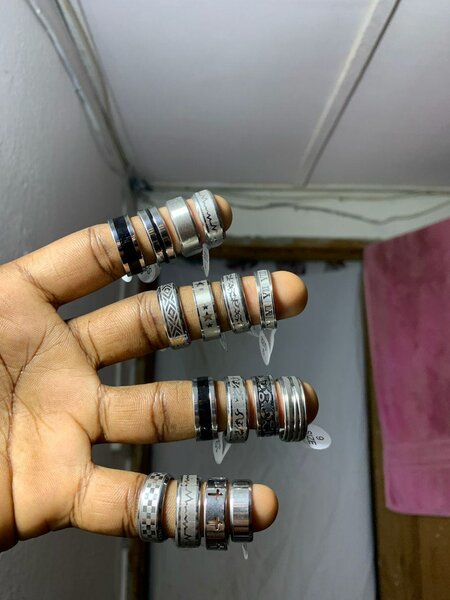 Bague  Fantaisie acier inoxyda