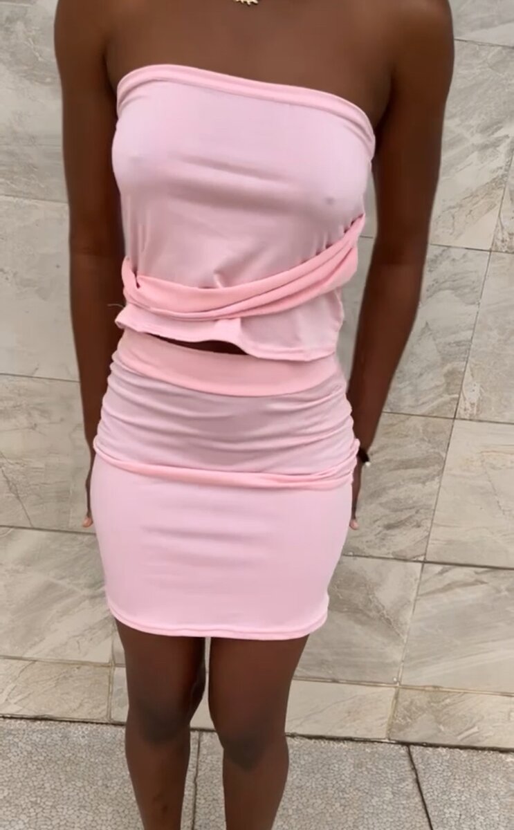 Robe bustier rose sexy
