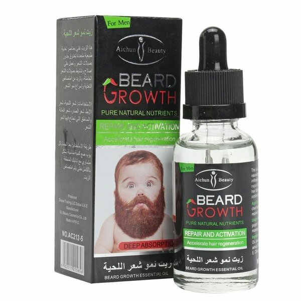Huile de croissance pour la barbe