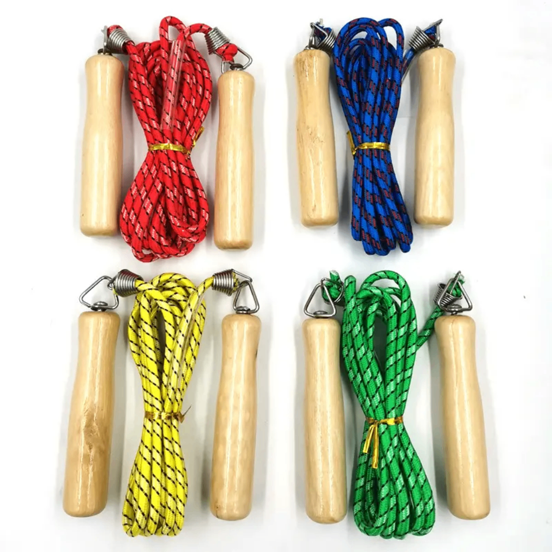 Corde à sauter en bois