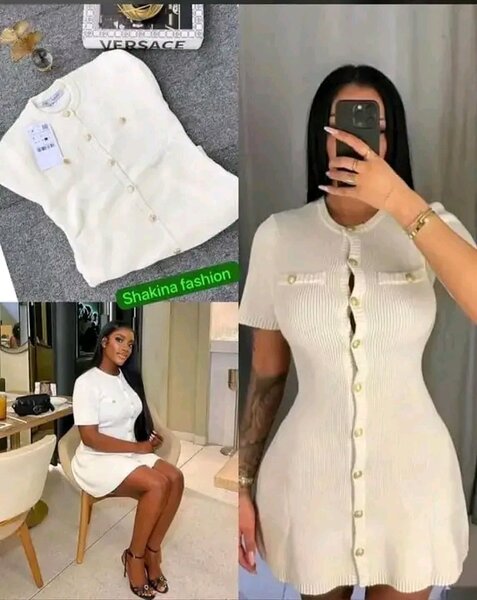 Robe avec bouton