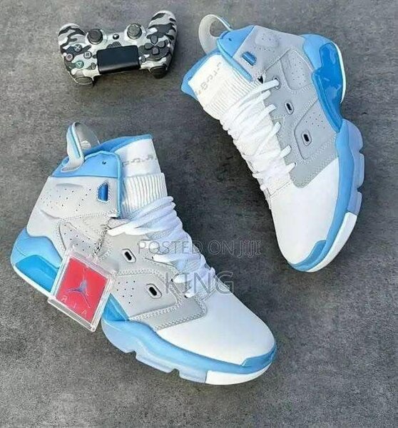 Baskets montantes bleu blanc