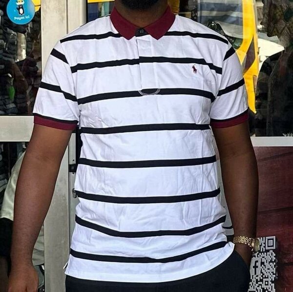 nouveau t-shirt polo pour hommes coton glacé
