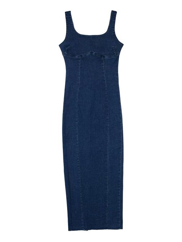 Denim maxi dress