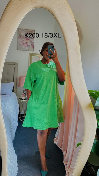 green dress