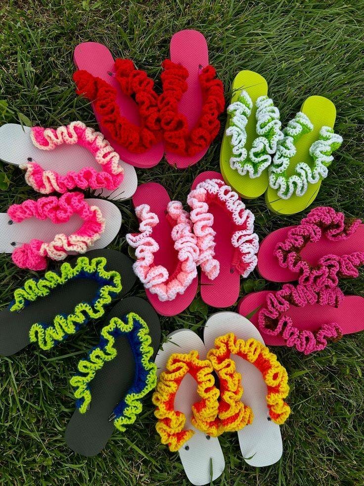 Sandales Tricotées Colorées