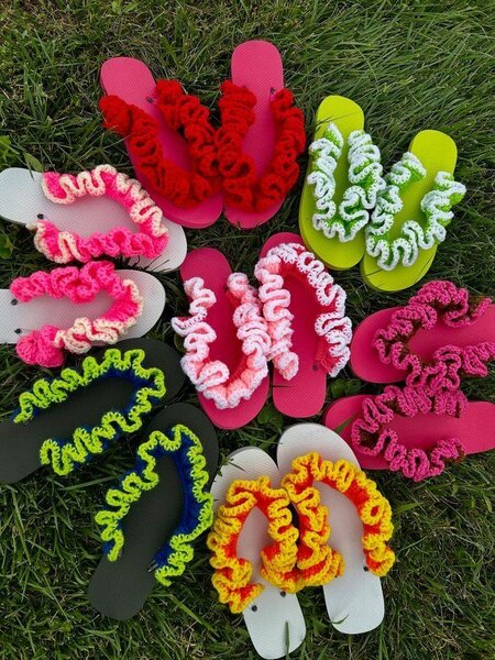 Sandales Tricotées Colorées