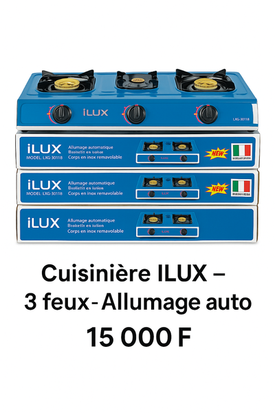Cuisinière ILUX 3 feux auto