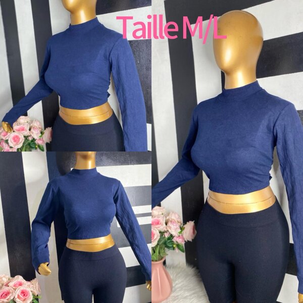 Crop top à manches longues