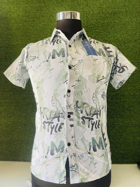 Shirt blanc vert