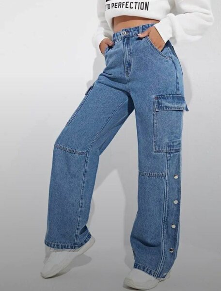 Jean Cargo Femme Décontracté