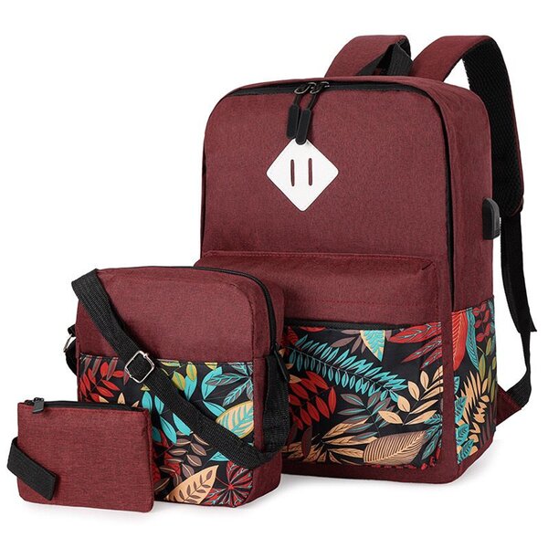 Multi-Functional 3-in-1 USB Laptop Backpack (Multi- Coloured