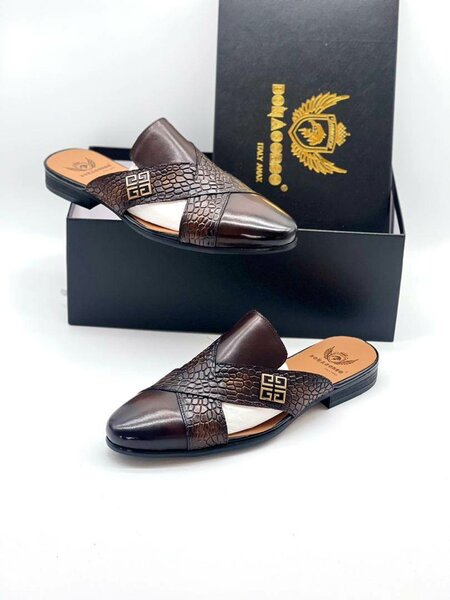Leather half shoes