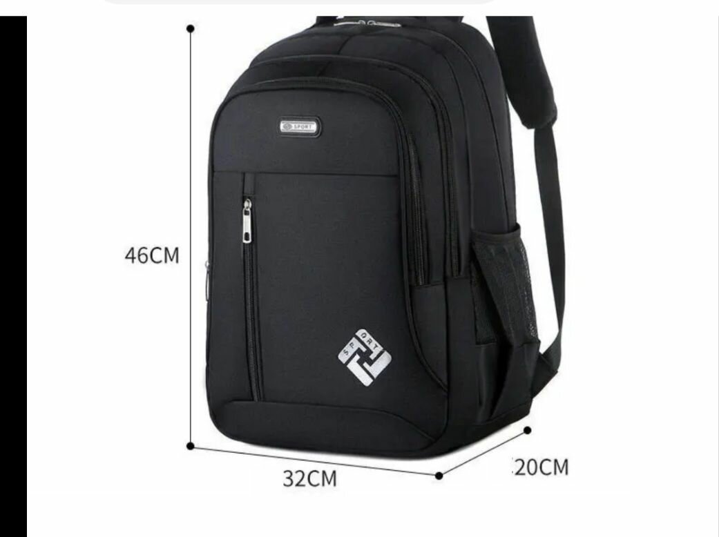 Durable Black Laptop Backpack