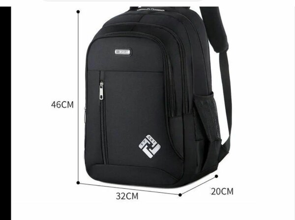 Durable Black Laptop Backpack