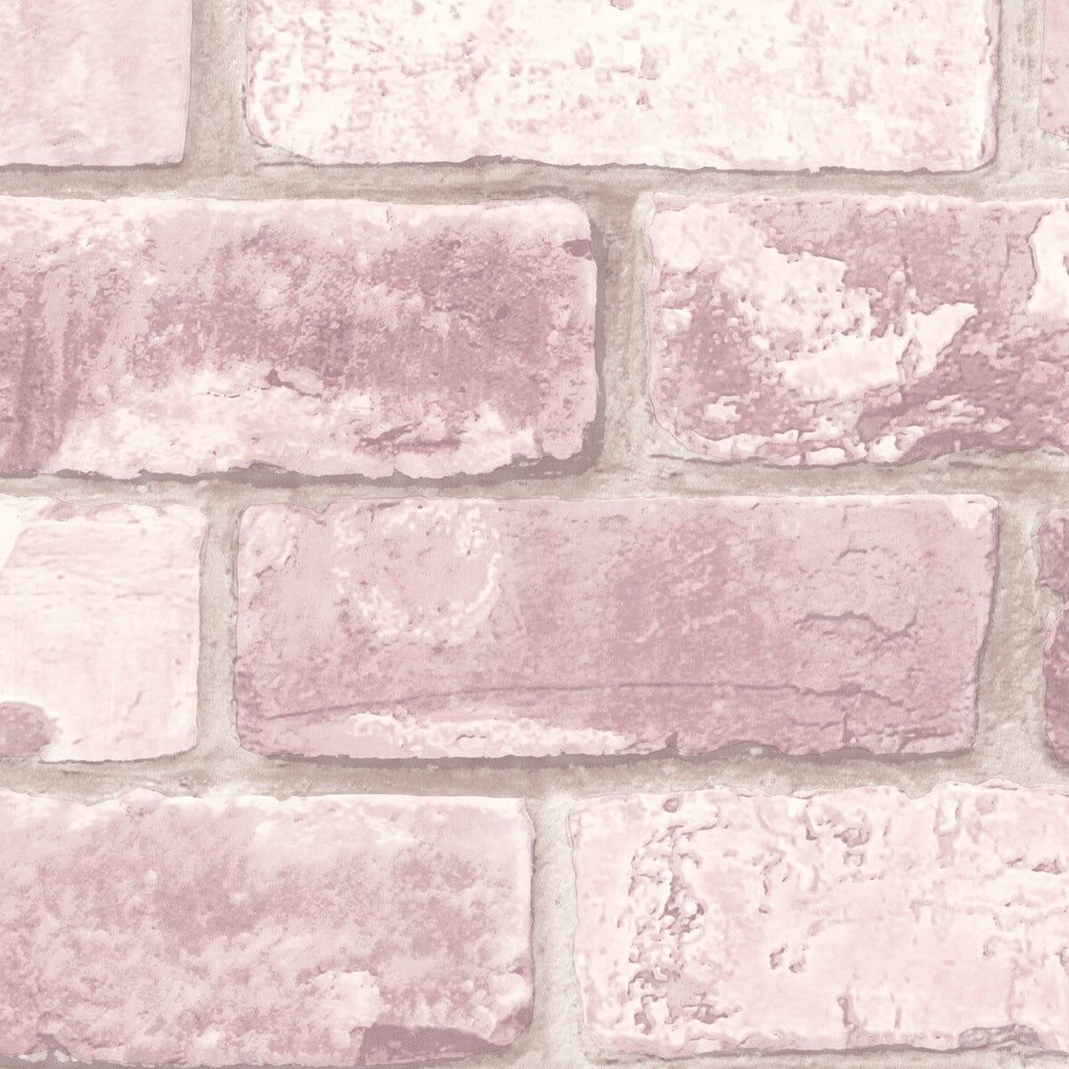 Papier Peint Design Brique Rose