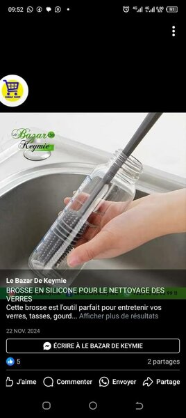 Brosse en silicone pour verre