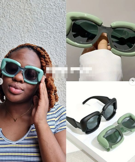 lunettes de soleil de forme complexe différentes couleurs