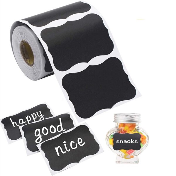 Labeling stickers with marker pen