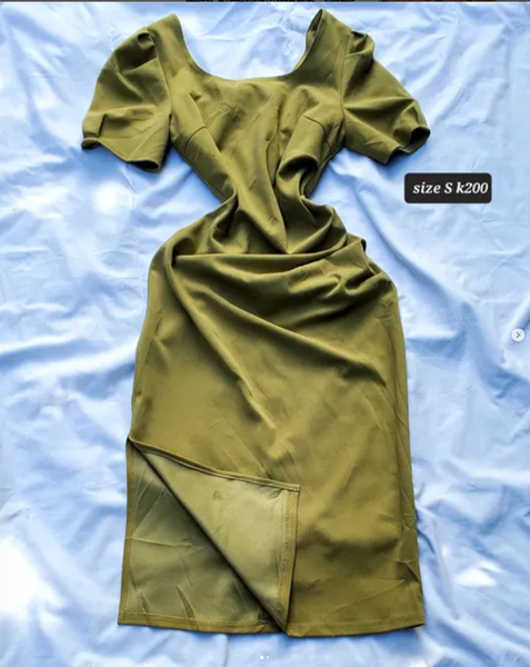 green dress