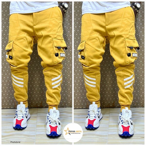 Pantalons cargo jaunes tendance
