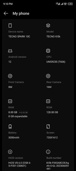 TECNO SPARK 10C