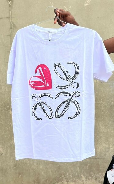T-shirt blanc "Love" en coton