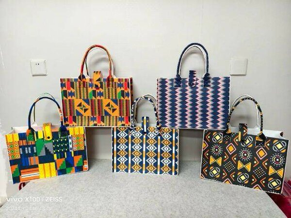 Sac feutre motif pagne