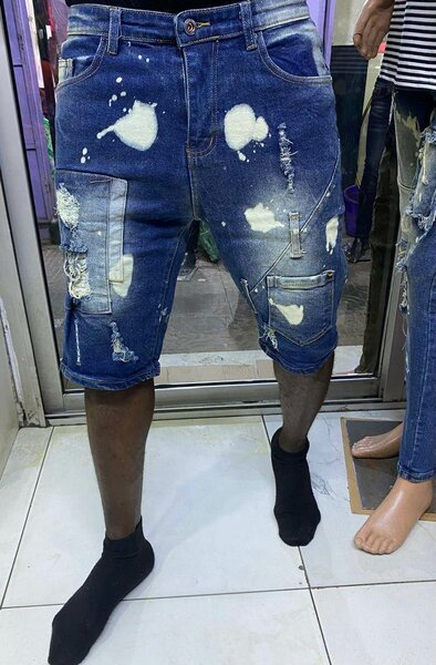 Shorts en jean déchirés pour hommes