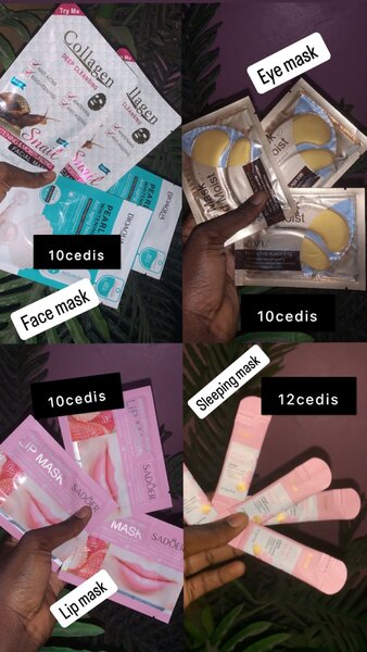 Face mask,lip mask,eye mask and sleeping mask