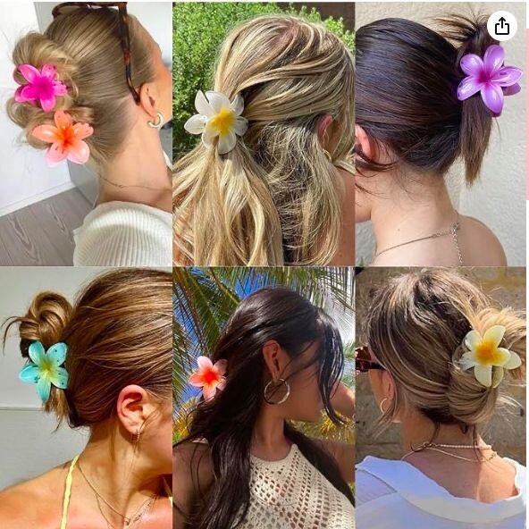 Flower claw clips