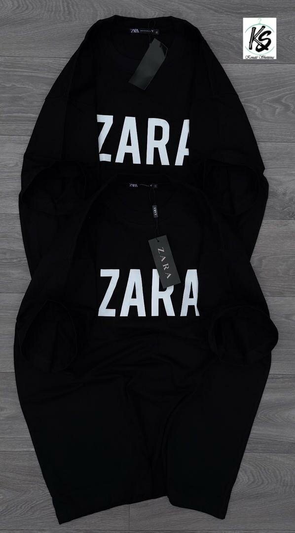 T-shirt noir imprimé ZARA