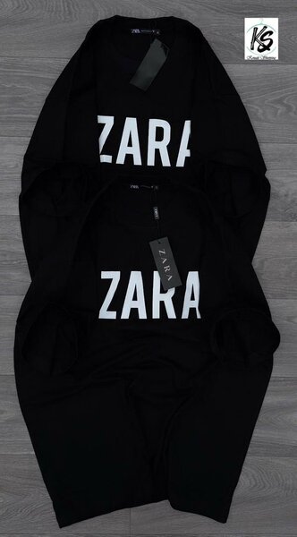 T-shirt noir imprimé ZARA