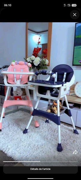 Chaise haute réglable bébé