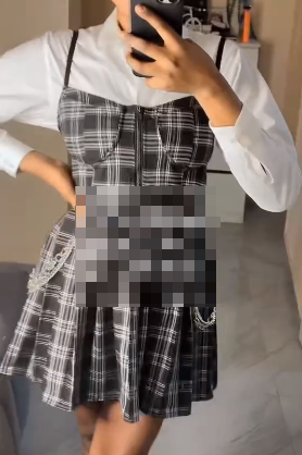 grey plaid sundress