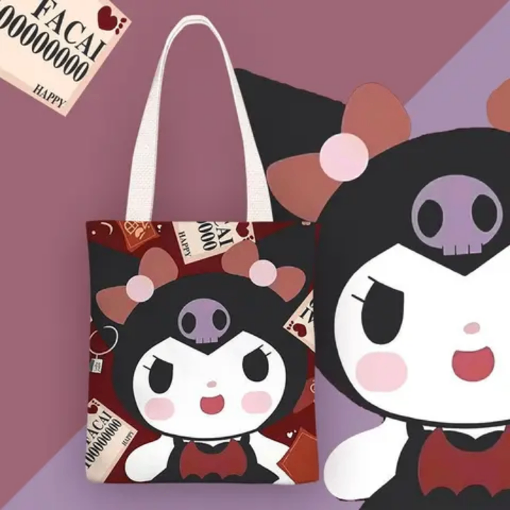Tote bag kawaii motifs