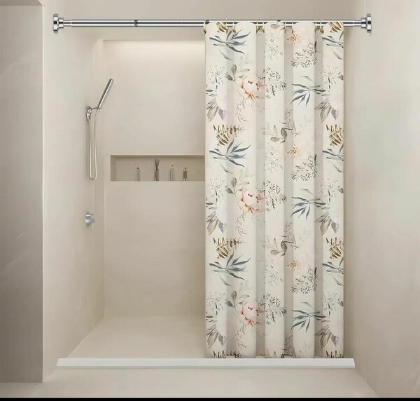 Barre inox ajustable pour rideau .fixation sans vice