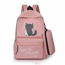 Sac à dos chat mignon rose