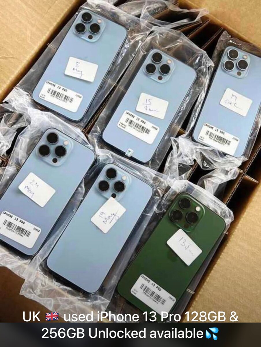iPhone 13 pro UK used l, 128gig and 256gig factory unlocked