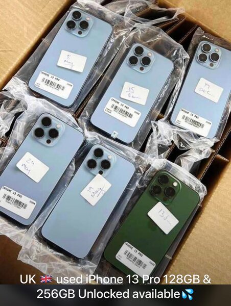iPhone 13 pro UK used l, 128gig and 256gig factory unlocked