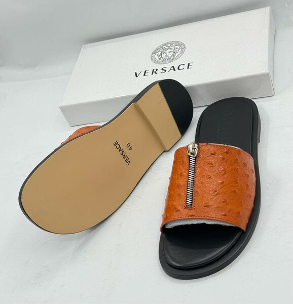 Purely leather slippers