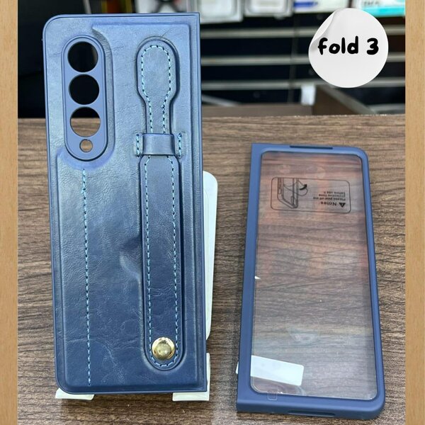 coque compatible samsung z fold 3 bleu